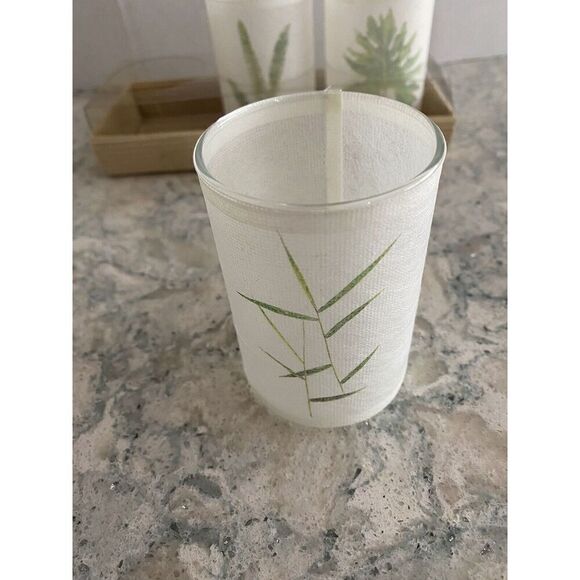 Simple Botanical (3) Votive Glass Candle Holders - Picture 2 of 9
